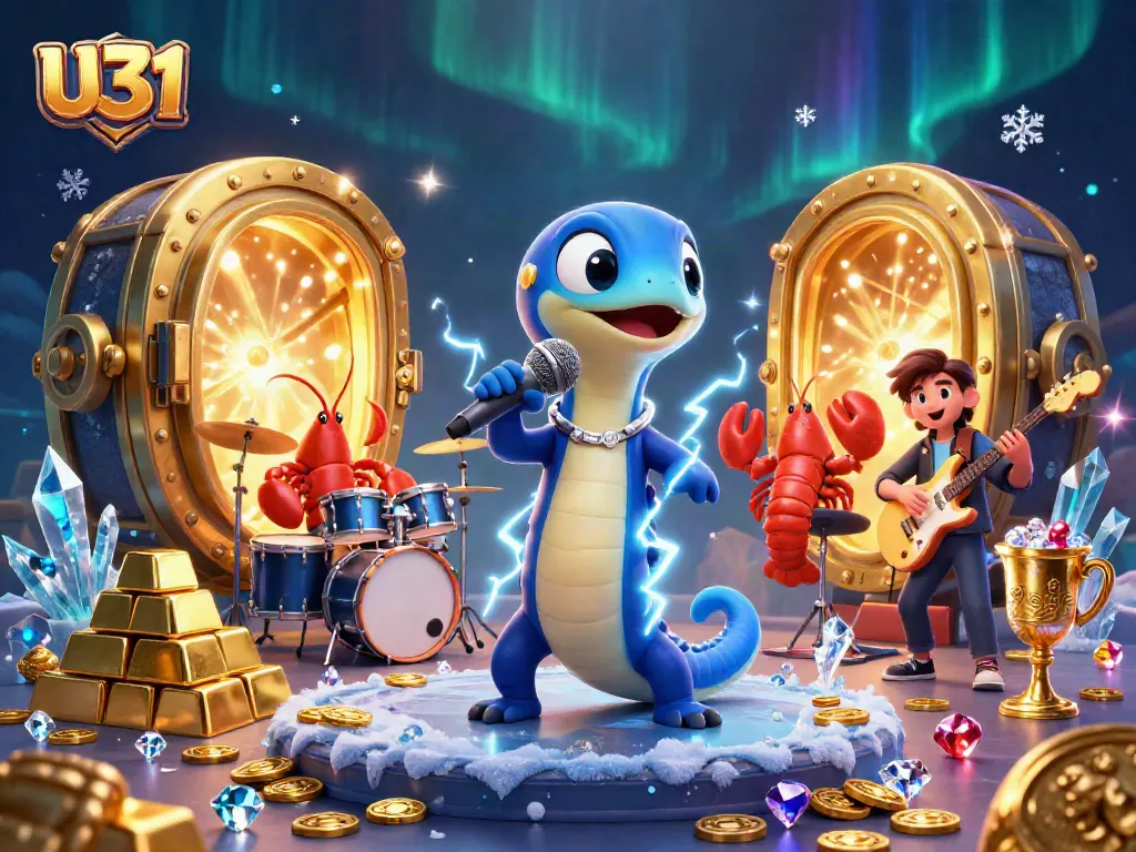 Experience the electrifying U31 casino atmosphere with vibrant characters and treasure-filled games.