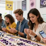 Gemstone shoppers exploring curated selections at My Gem Spot marketplace for quality finds