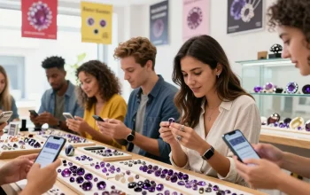 Gemstone shoppers exploring curated selections at My Gem Spot marketplace for quality finds